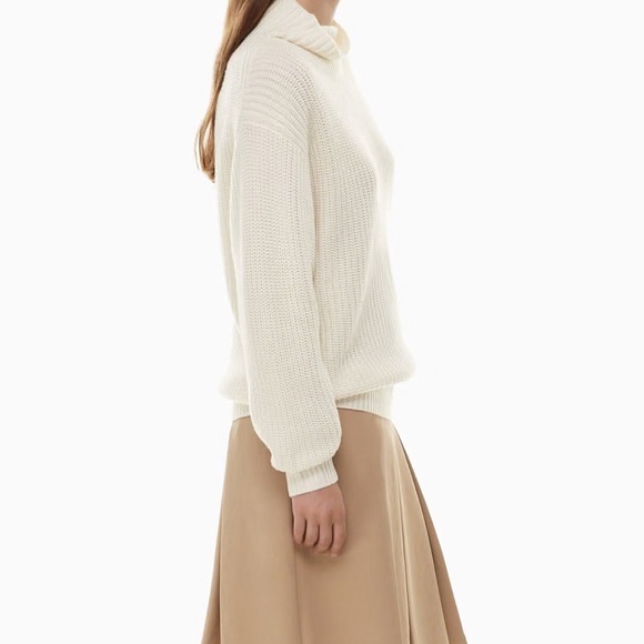 Aritzia Wilfred Montpellier Merino Wool Cream Textured Sweater Size Small - Picture 4 of 12